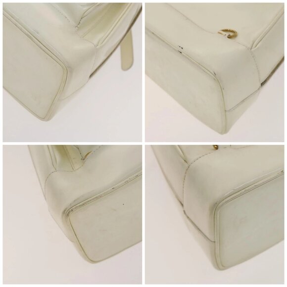 GUCCI Bamboo Body Bag Patent leather White Gold 003 3444 0127 Auth 137949 - Picture 14 of 15